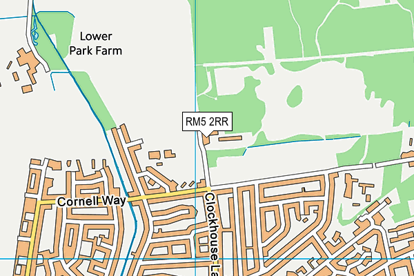 RM5 2RR map - OS VectorMap District (Ordnance Survey)