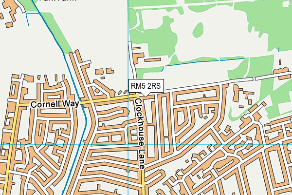 RM5 2RS map - OS VectorMap District (Ordnance Survey)