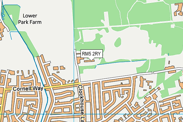 RM5 2RY map - OS VectorMap District (Ordnance Survey)