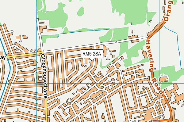 RM5 2SA map - OS VectorMap District (Ordnance Survey)