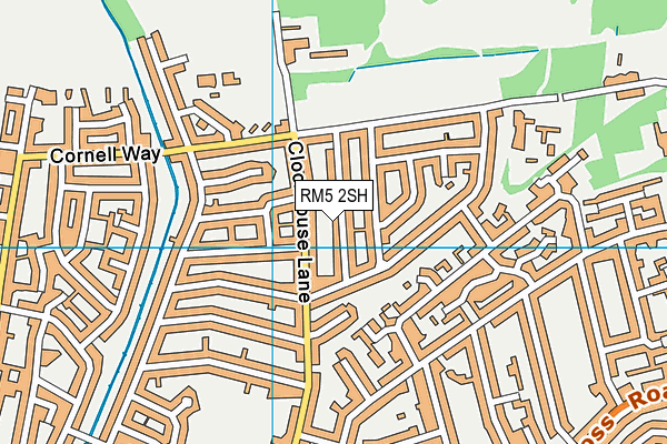 RM5 2SH map - OS VectorMap District (Ordnance Survey)