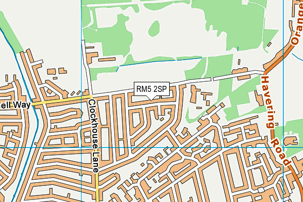 RM5 2SP map - OS VectorMap District (Ordnance Survey)