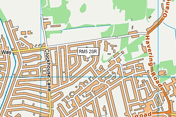 RM5 2SR map - OS VectorMap District (Ordnance Survey)