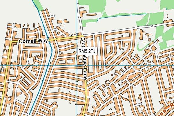 RM5 2TJ map - OS VectorMap District (Ordnance Survey)