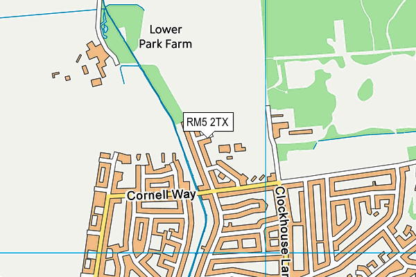 Oasis Academy Pinewood  map (RM5 2TX) - OS VectorMap District (Ordnance Survey)