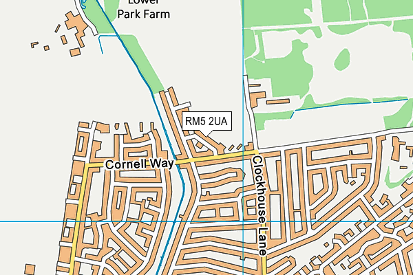 RM5 2UA map - OS VectorMap District (Ordnance Survey)