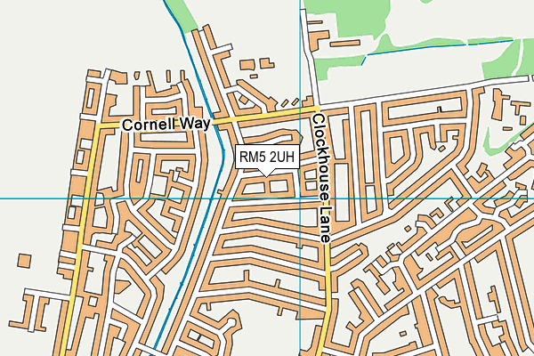 RM5 2UH map - OS VectorMap District (Ordnance Survey)