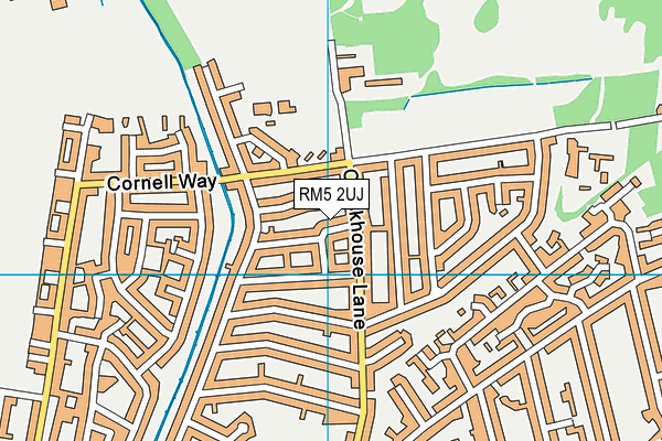 RM5 2UJ map - OS VectorMap District (Ordnance Survey)