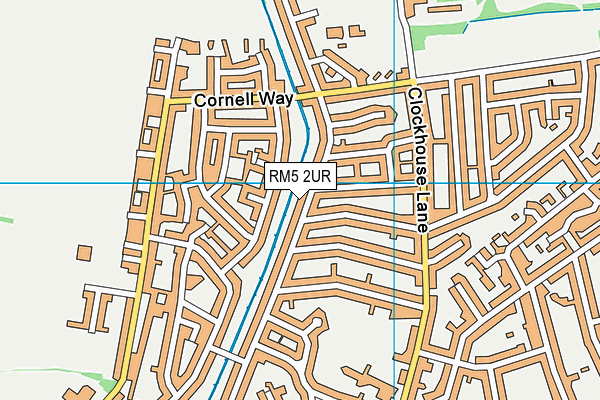 RM5 2UR map - OS VectorMap District (Ordnance Survey)