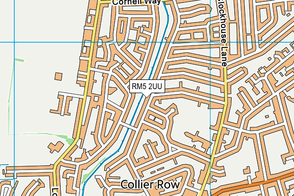 RM5 2UU map - OS VectorMap District (Ordnance Survey)