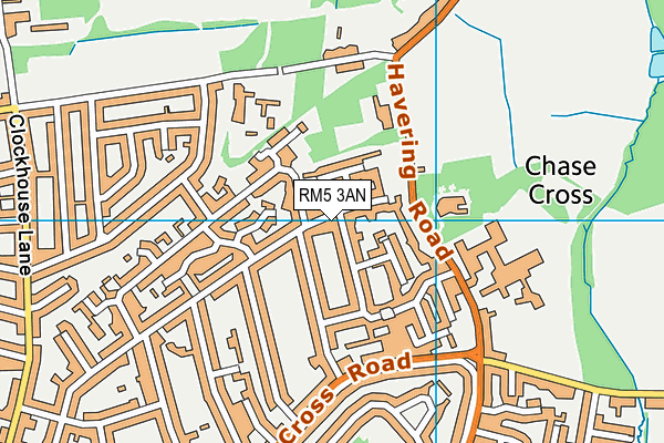 RM5 3AN map - OS VectorMap District (Ordnance Survey)