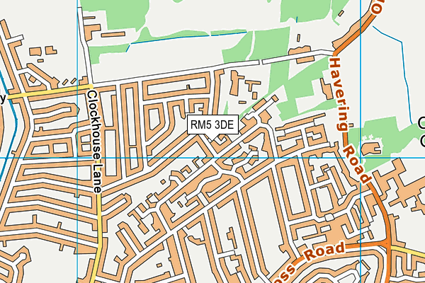 RM5 3DE map - OS VectorMap District (Ordnance Survey)