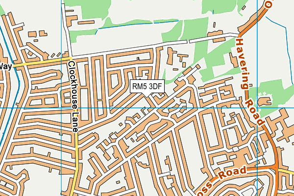 RM5 3DF map - OS VectorMap District (Ordnance Survey)