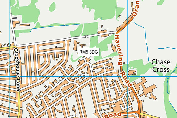 RM5 3DG map - OS VectorMap District (Ordnance Survey)