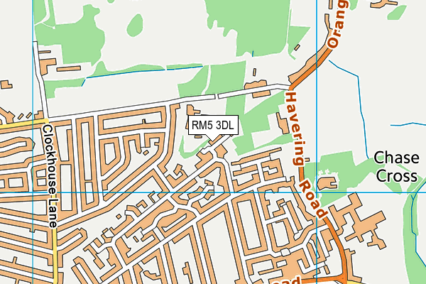 RM5 3DL map - OS VectorMap District (Ordnance Survey)