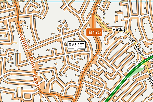 RM5 3ET map - OS VectorMap District (Ordnance Survey)