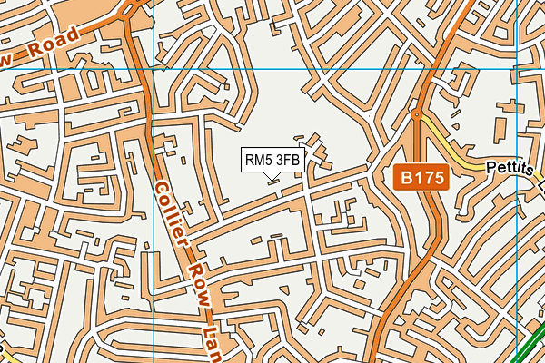 RM5 3FB map - OS VectorMap District (Ordnance Survey)