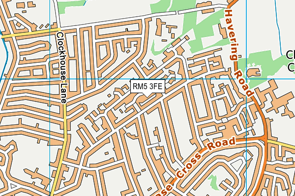 RM5 3FE map - OS VectorMap District (Ordnance Survey)
