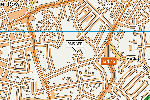 RM5 3FF map - OS VectorMap District (Ordnance Survey)