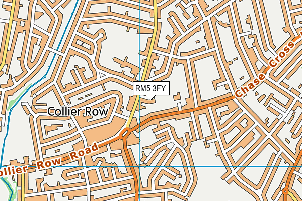 RM5 3FY map - OS VectorMap District (Ordnance Survey)