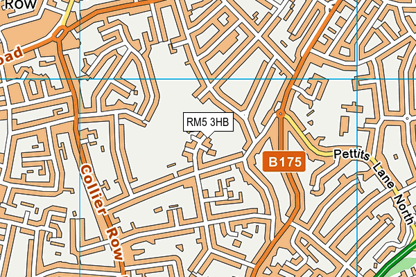 RM5 3HB map - OS VectorMap District (Ordnance Survey)