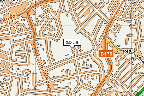 RM5 3HH map - OS VectorMap District (Ordnance Survey)