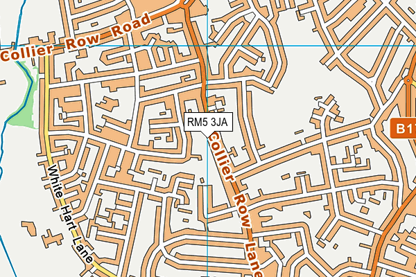 RM5 3JA map - OS VectorMap District (Ordnance Survey)