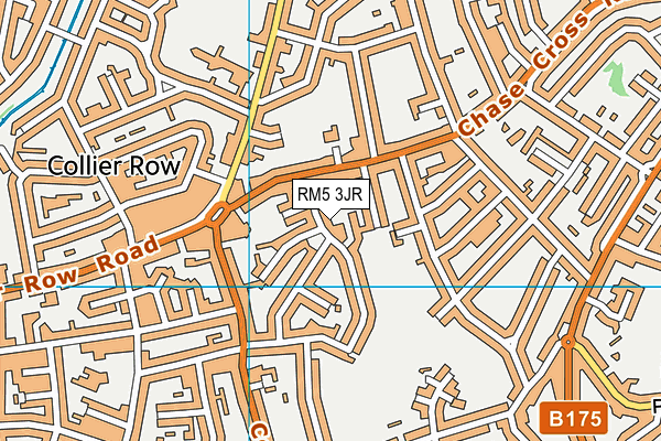 RM5 3JR map - OS VectorMap District (Ordnance Survey)