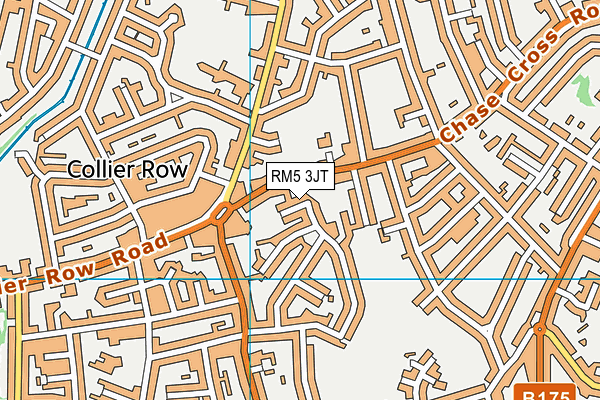 RM5 3JT map - OS VectorMap District (Ordnance Survey)