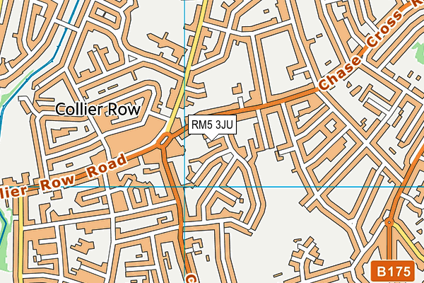 RM5 3JU map - OS VectorMap District (Ordnance Survey)