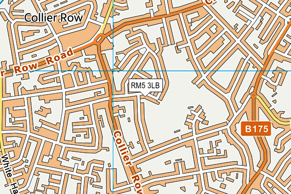 RM5 3LB map - OS VectorMap District (Ordnance Survey)