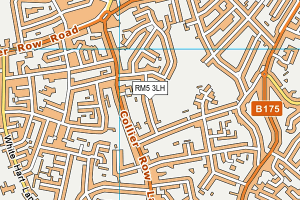 RM5 3LH map - OS VectorMap District (Ordnance Survey)