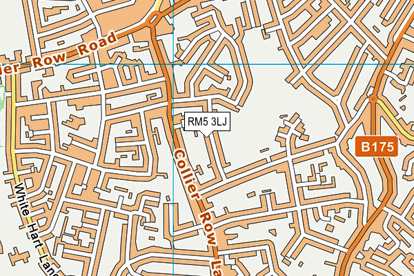 RM5 3LJ map - OS VectorMap District (Ordnance Survey)