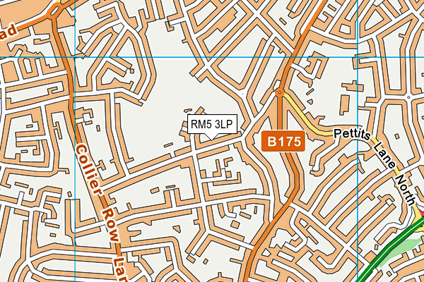 RM5 3LP map - OS VectorMap District (Ordnance Survey)