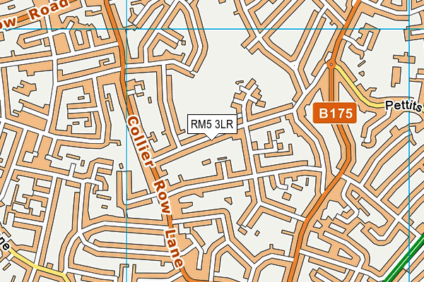 RM5 3LR map - OS VectorMap District (Ordnance Survey)