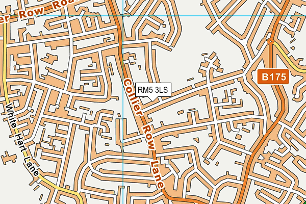 RM5 3LS map - OS VectorMap District (Ordnance Survey)