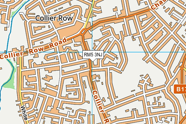 RM5 3NJ map - OS VectorMap District (Ordnance Survey)