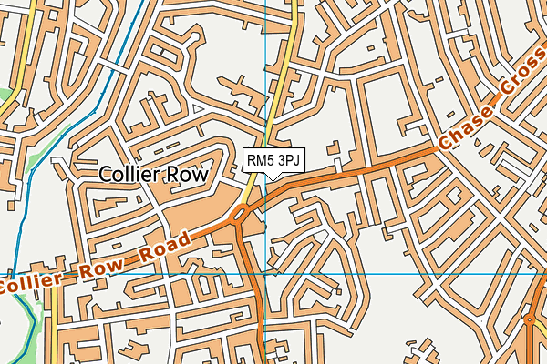 RM5 3PJ map - OS VectorMap District (Ordnance Survey)