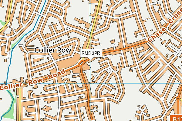 RM5 3PR map - OS VectorMap District (Ordnance Survey)