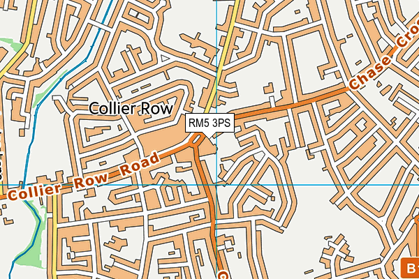 RM5 3PS map - OS VectorMap District (Ordnance Survey)