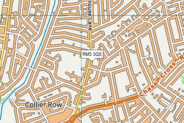 RM5 3QS map - OS VectorMap District (Ordnance Survey)