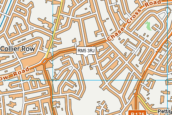 RM5 3RJ map - OS VectorMap District (Ordnance Survey)