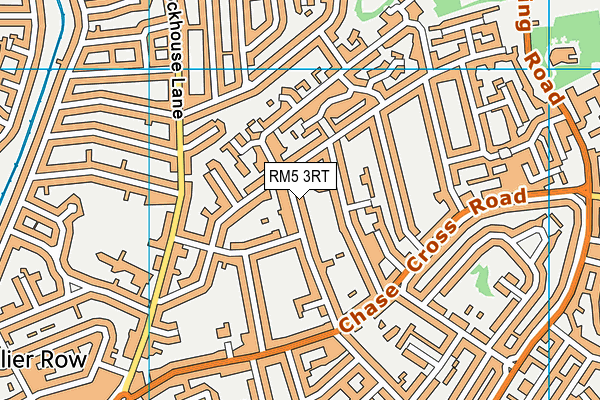 RM5 3RT map - OS VectorMap District (Ordnance Survey)