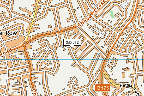 RM5 3TD map - OS VectorMap District (Ordnance Survey)