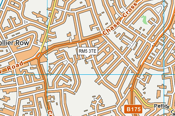 RM5 3TE map - OS VectorMap District (Ordnance Survey)