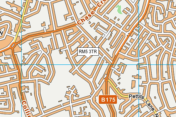 RM5 3TR map - OS VectorMap District (Ordnance Survey)
