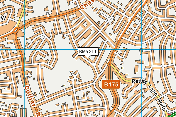 RM5 3TT map - OS VectorMap District (Ordnance Survey)