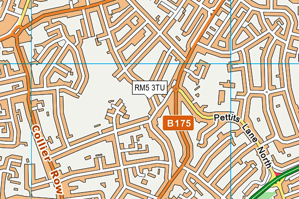 RM5 3TU map - OS VectorMap District (Ordnance Survey)