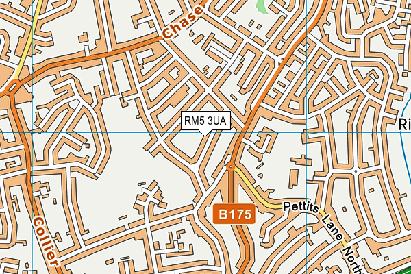 RM5 3UA map - OS VectorMap District (Ordnance Survey)