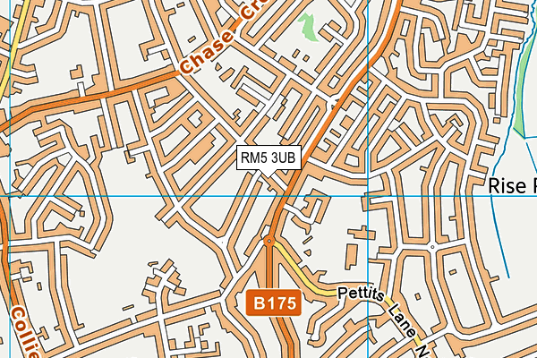 RM5 3UB map - OS VectorMap District (Ordnance Survey)